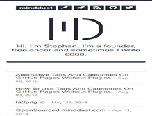 Tablet Screenshot of minddust.com